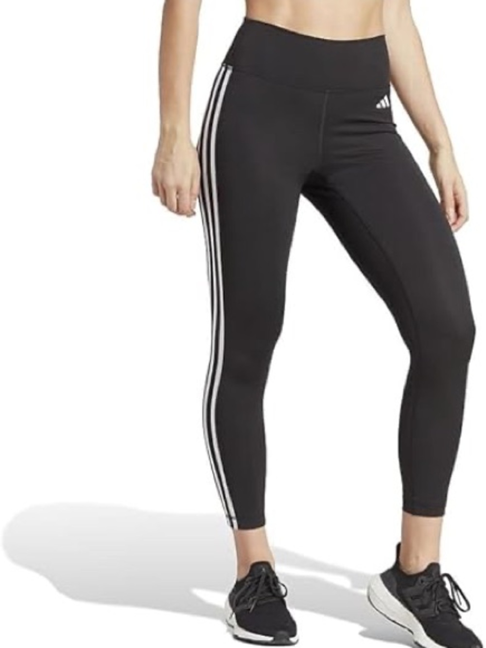 Adidas Women's Black 3-Stripes High-Waist Leggings climacool running